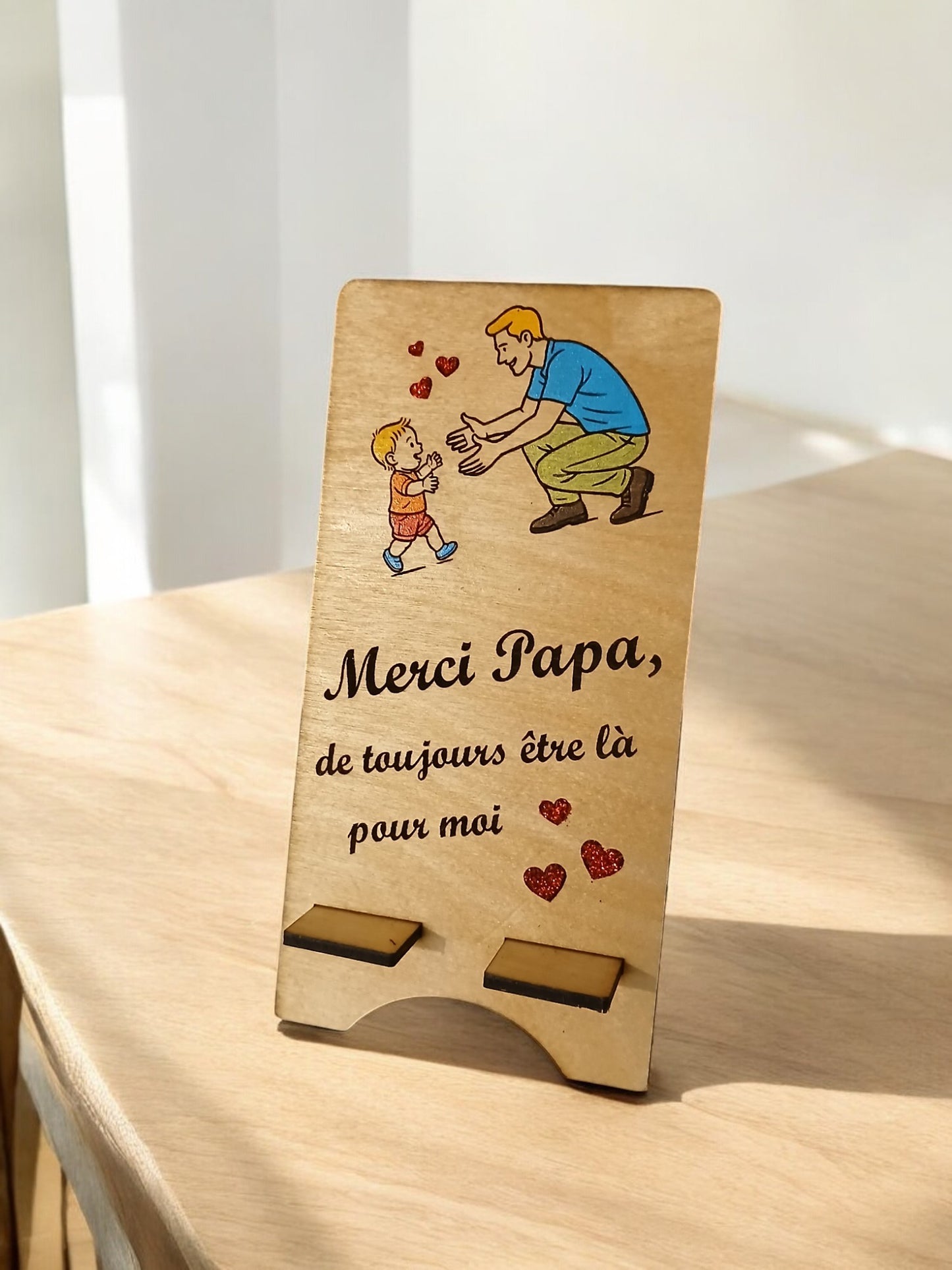 SUP08 - Support de téléphone "Merci Papa"