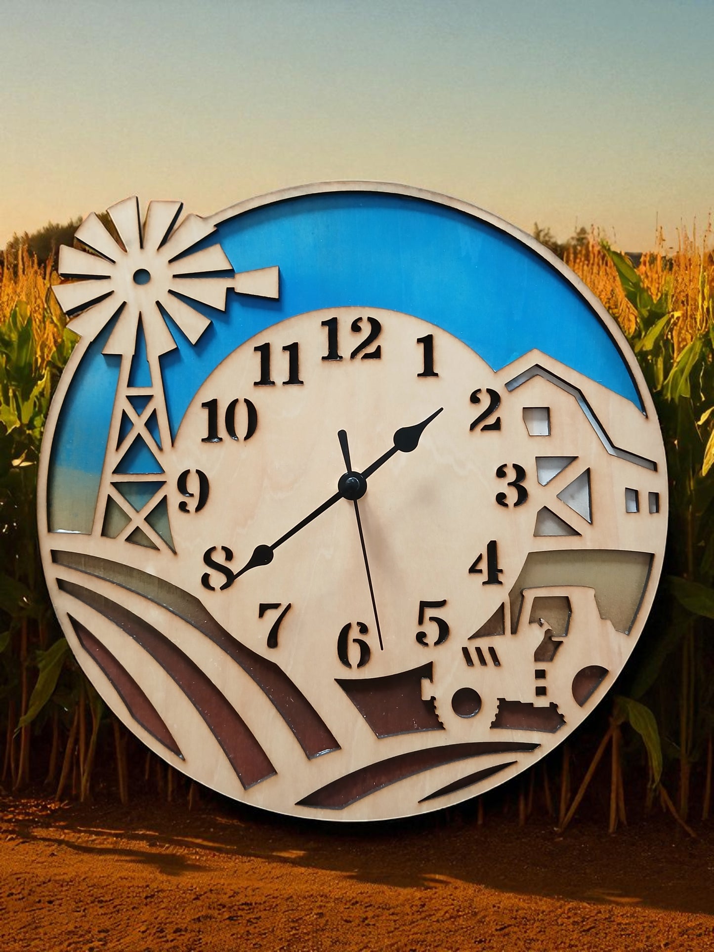 Soyez toujours à l'heure avec cette pendule sur le thème agricole !