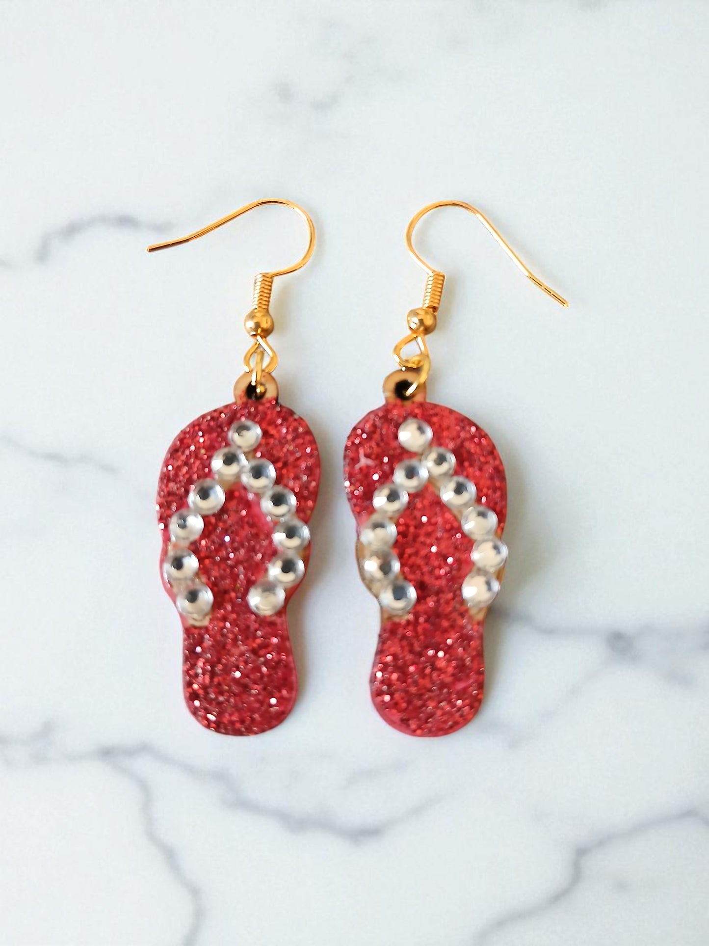 Boucles d'oreilles "Sandales rouges 2"