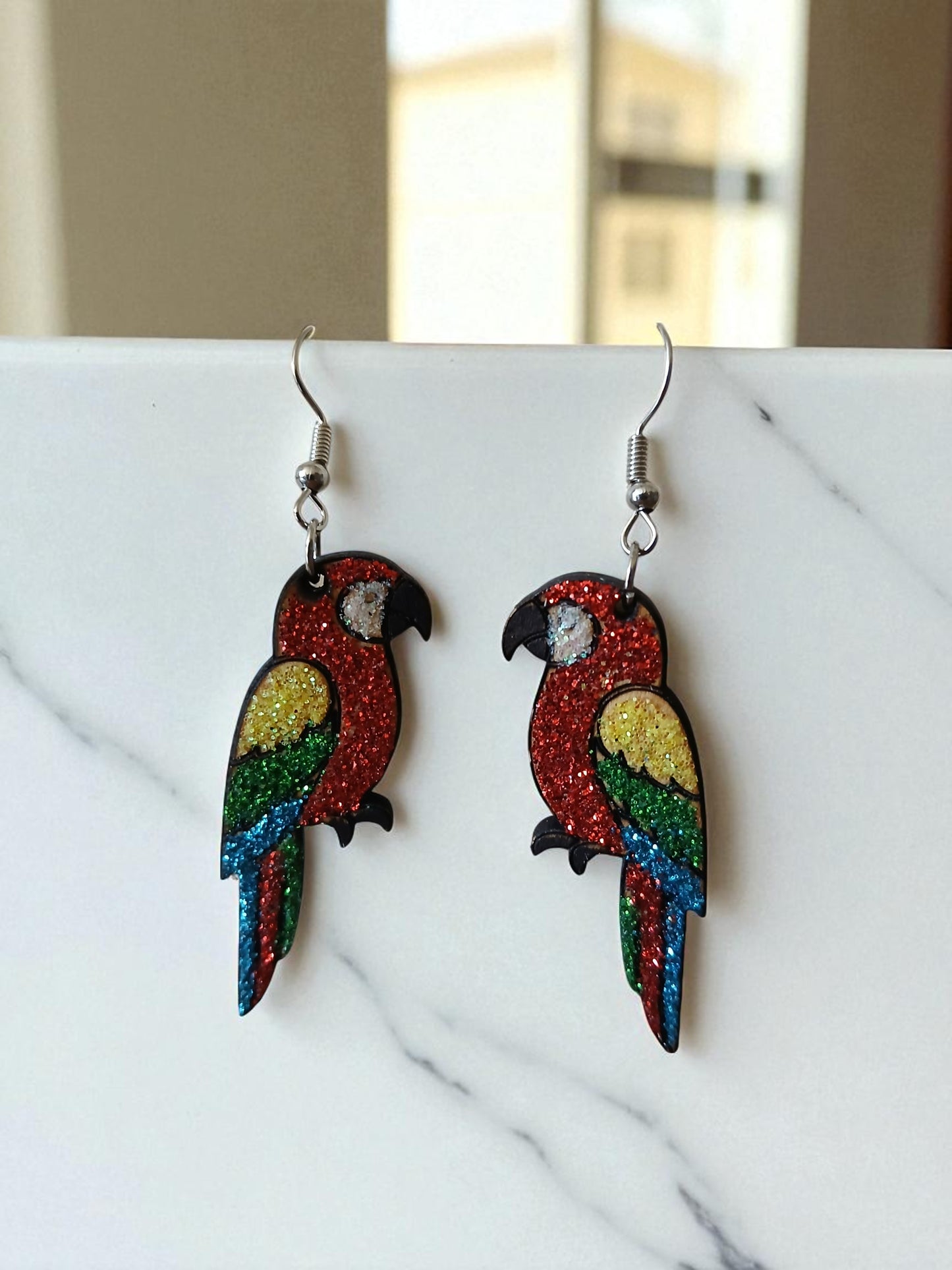 Boucles d'oreilles "Perroquet"