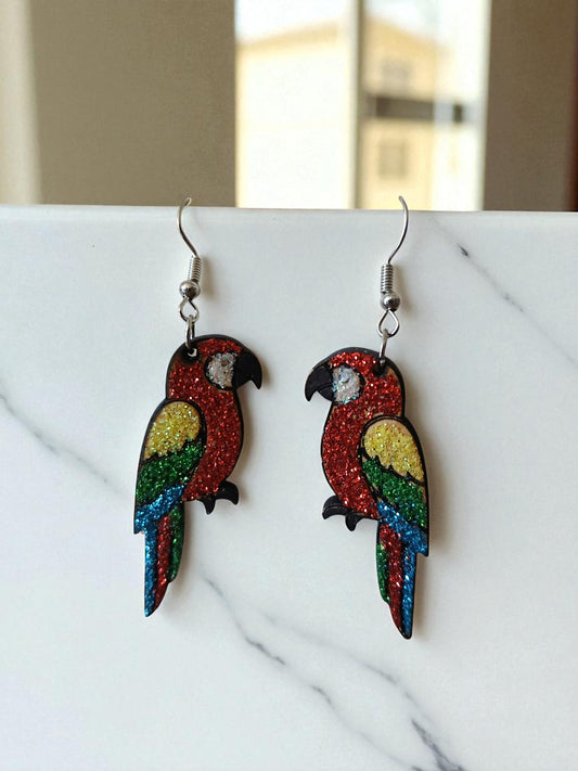 Boucles d'oreilles "Perroquet"