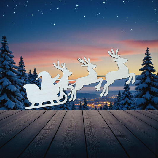 Traîneau du Père Noël à personnaliser - 23 cm