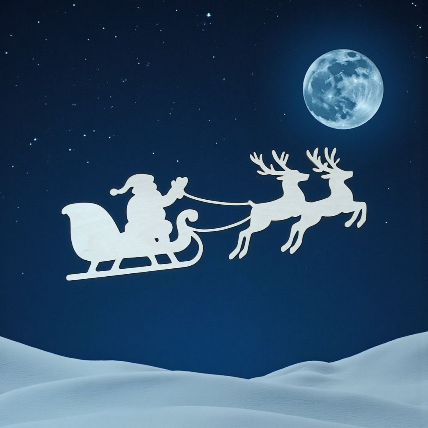 Traîneau du Père Noël à personnaliser - 29 cm