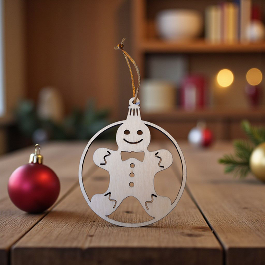 🎅 Boule de Noël en Verre – Motif Bonhomme Manala