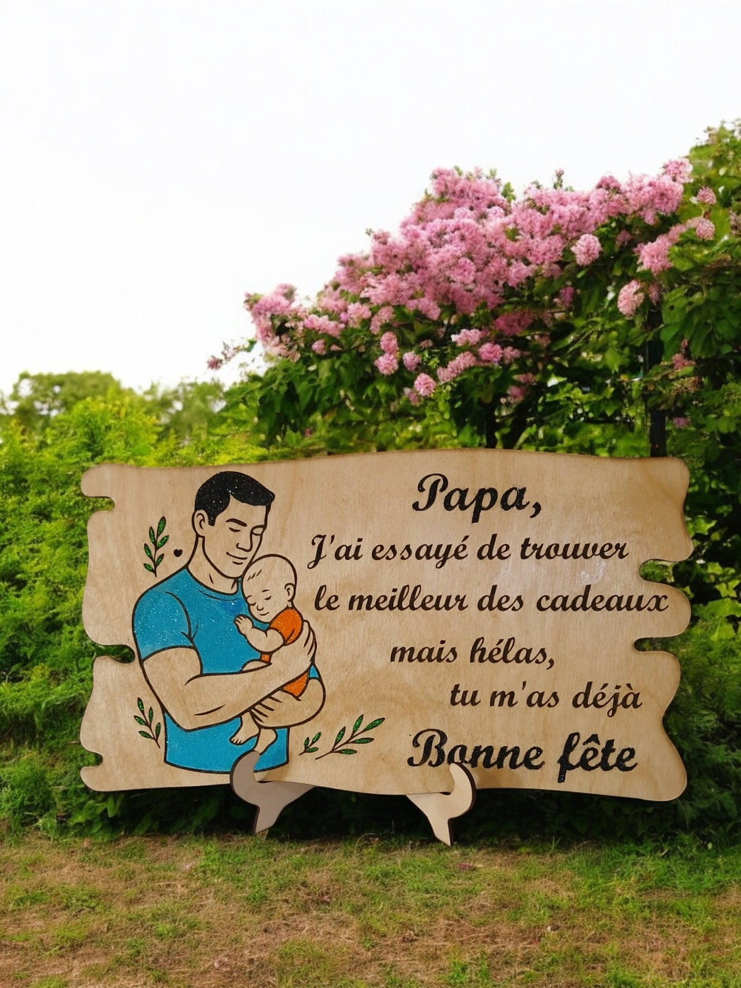 PAPA02 - Plaque "Le meilleur Cadeau"
