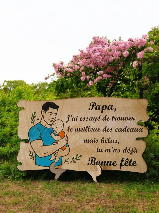PAPA02 - Plaque "Le meilleur Cadeau"