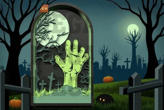 Tombe de zombie (découpe laser)