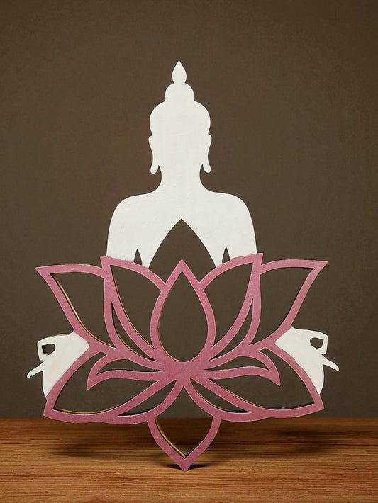 Décoration murale - Bouddha sur fleur de lotus