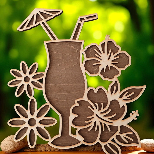 Apportez une touche festive à votre intérieur avec cette décoration en bois découpé au laser