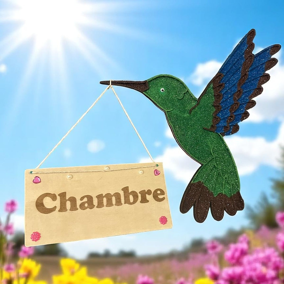 DECO14 - Colibri avec plaque Chambre