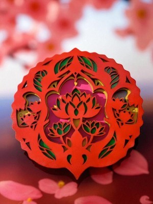 Fleur de Lotus multilayer découpée au laser
